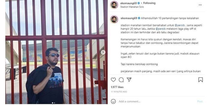 Eko Maung mengomentari kemenangan Persib Bandung atas Persipura Jayapura di BRI Liga 1.