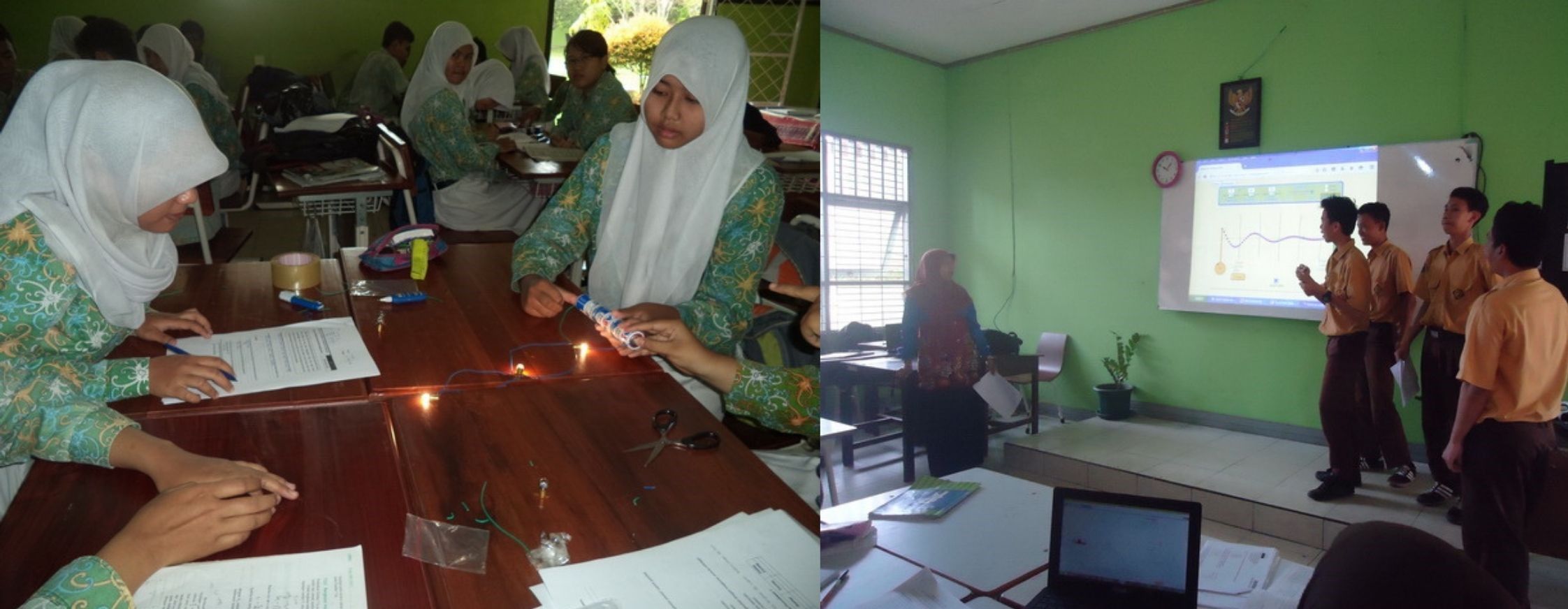 Kegiatan pembelajaran Fisika bersama Dian Mufarridah, M.Pd. di SMA Negeri 2 Kota Bontang, Kalimantan Timur