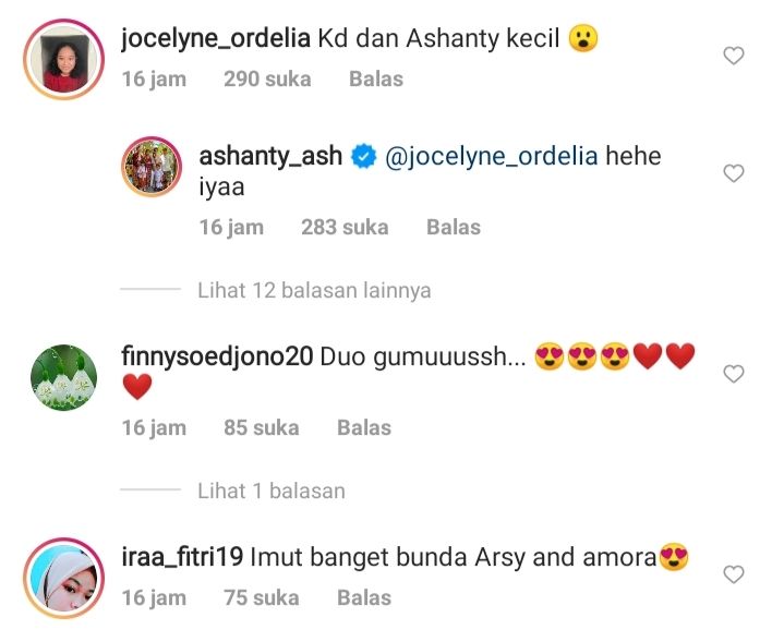 Komentar netizen di unggahan Ashanty.