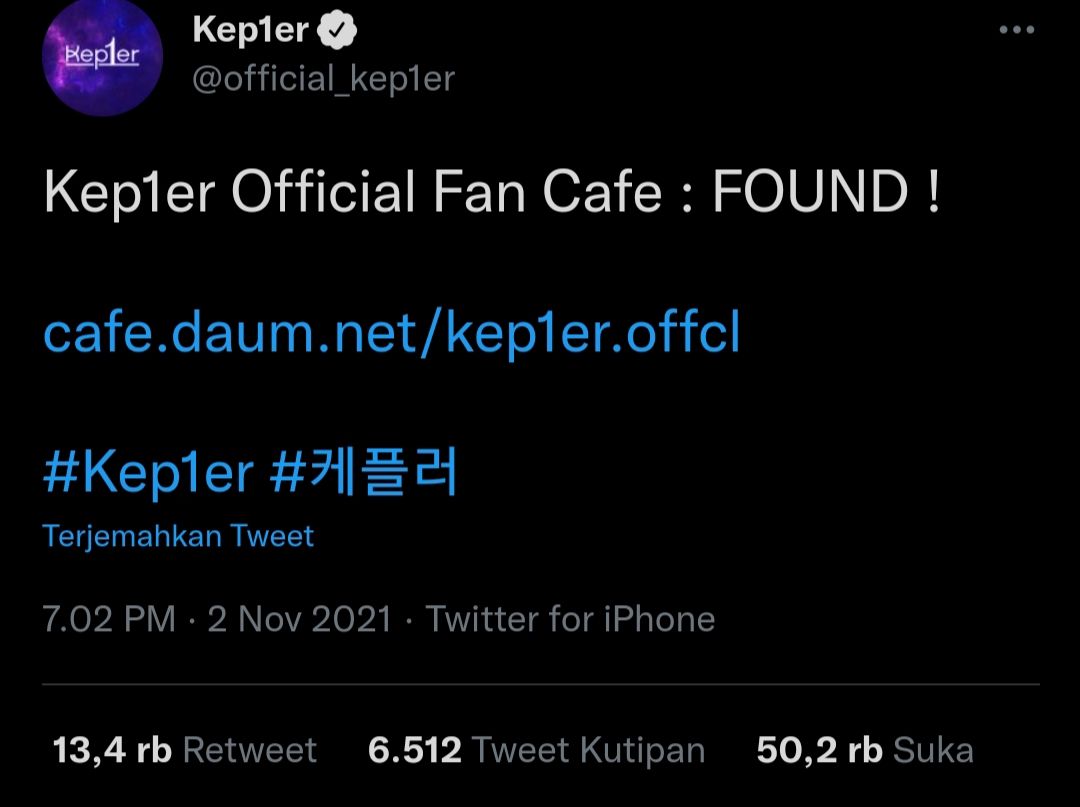 Kep1er mengumumkan mengenai Fancafe untuk penggemar.