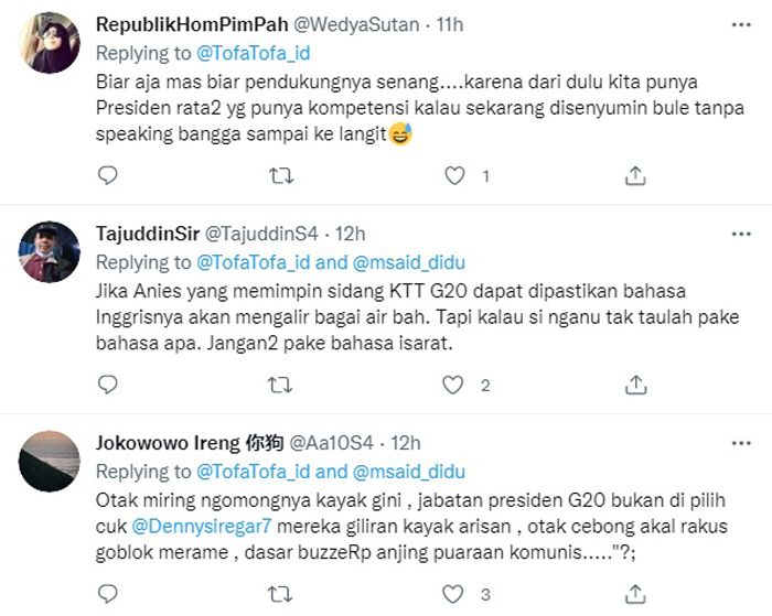 Netizen Tanggapi Kicauan Mustofa Nahrawardaya Terkait Dipilihnya Jokowi Pimpin KTT G20
