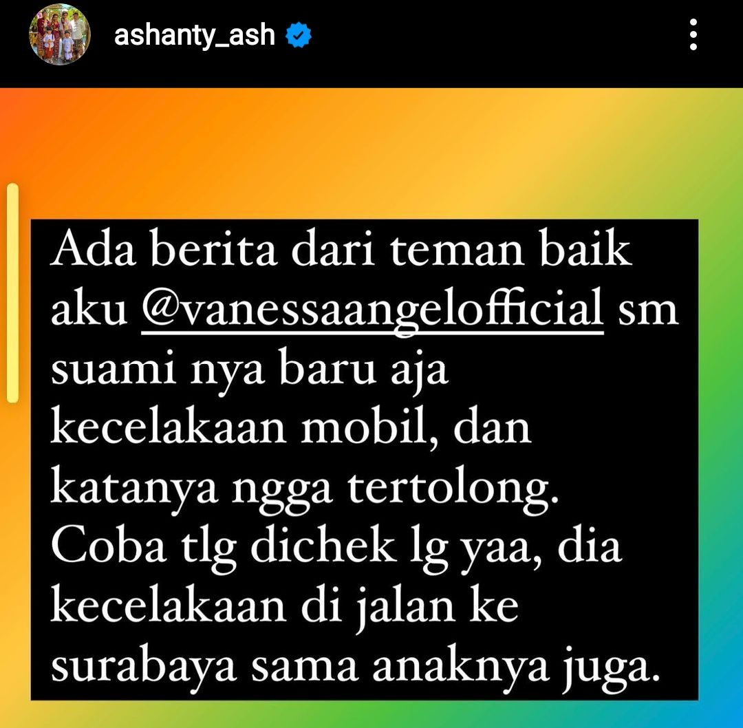 Unggahan Instagram Ashanty