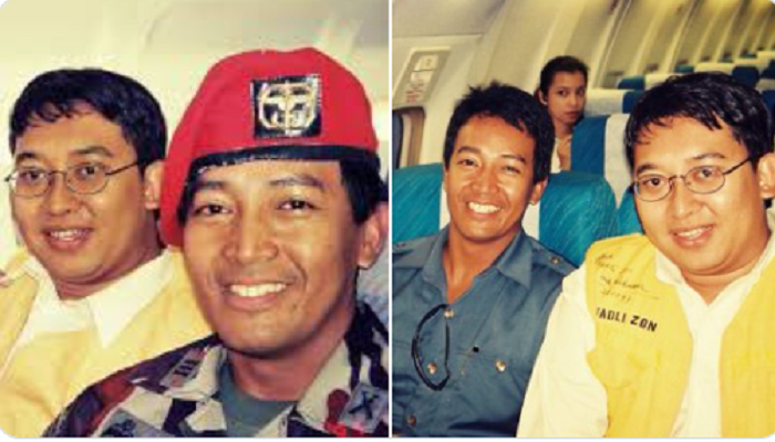 Politisi Gerindra Fadli Zon memamerkan foto bersama Jenderal Andika Perkasa.