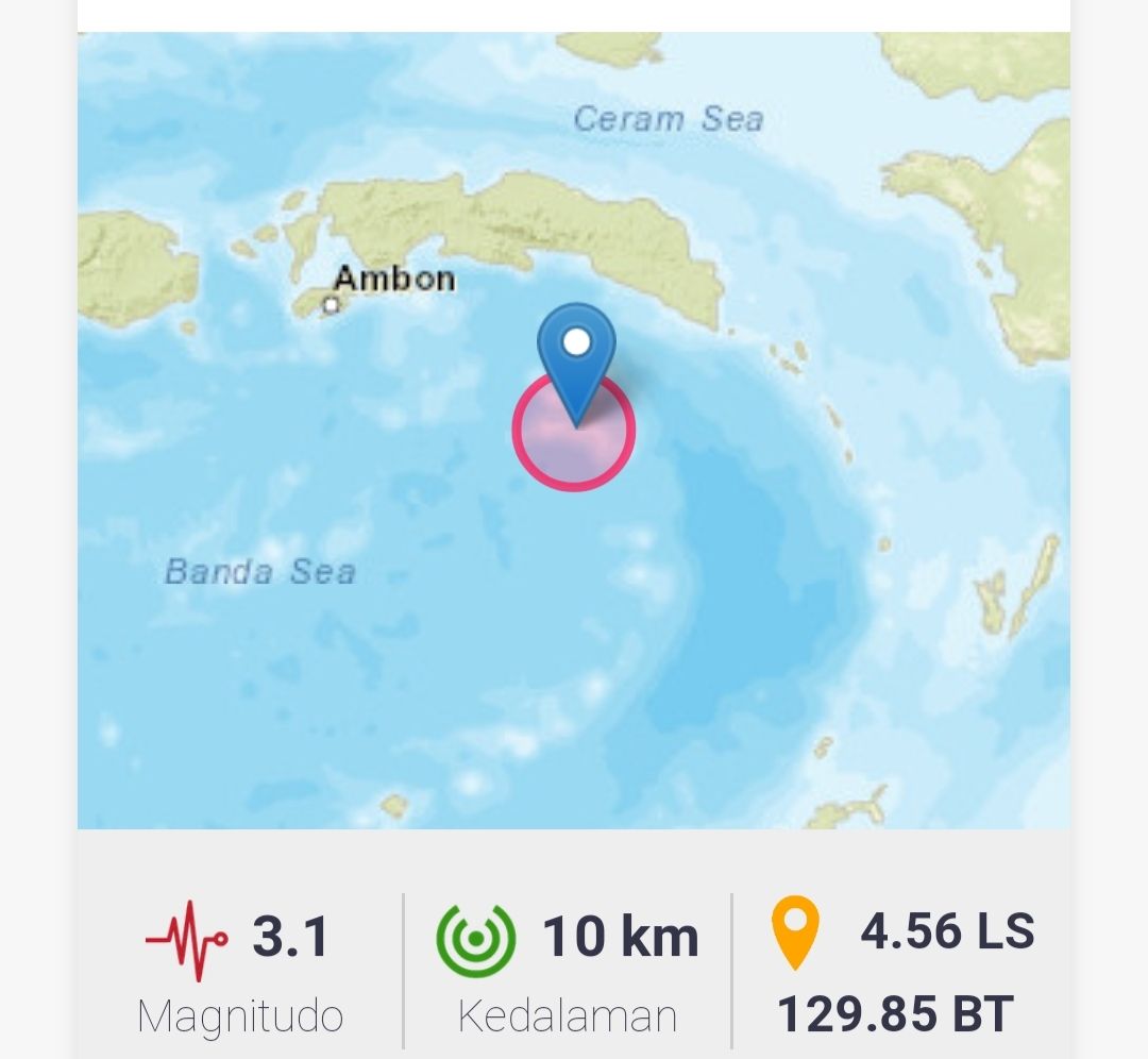 Gempa Bumi Terkini Terjadi Di Kepulauan Banda Bmkg Masyarakat Berhati Hati Pada Gempa Susulan Deskjabar