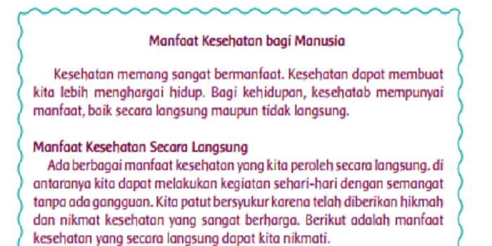 Kunci Jawaban Tema 4 Kelas 5 SD Halaman 38, 39 Manfaat Kesehatan Bagi ...