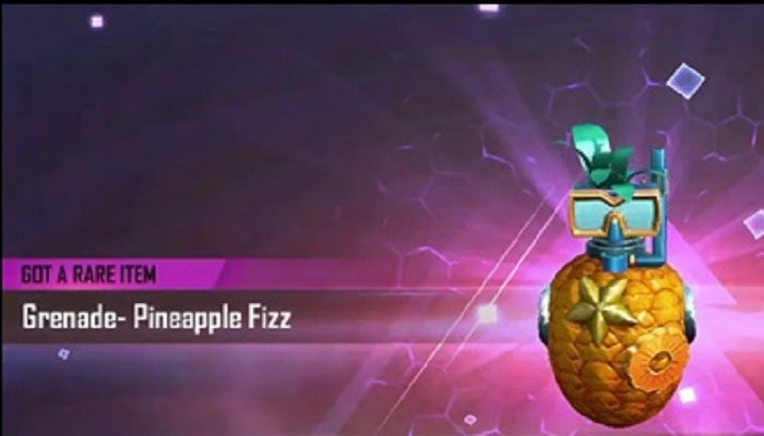 Dapat Grenade - Pineapple Fizz dari kode redeem FF hari ini 25 November 2021.