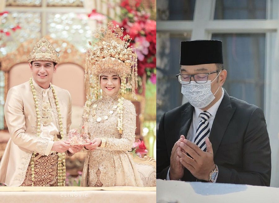 Gubernur Jawa Barat Ridwan Kamil sebagai saksi pernikahan Ria Ricis dan Teuku Ryan