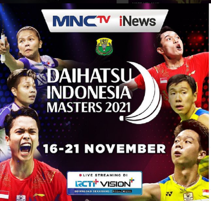 Master indonesia 2021 badminton live Jadwal Live