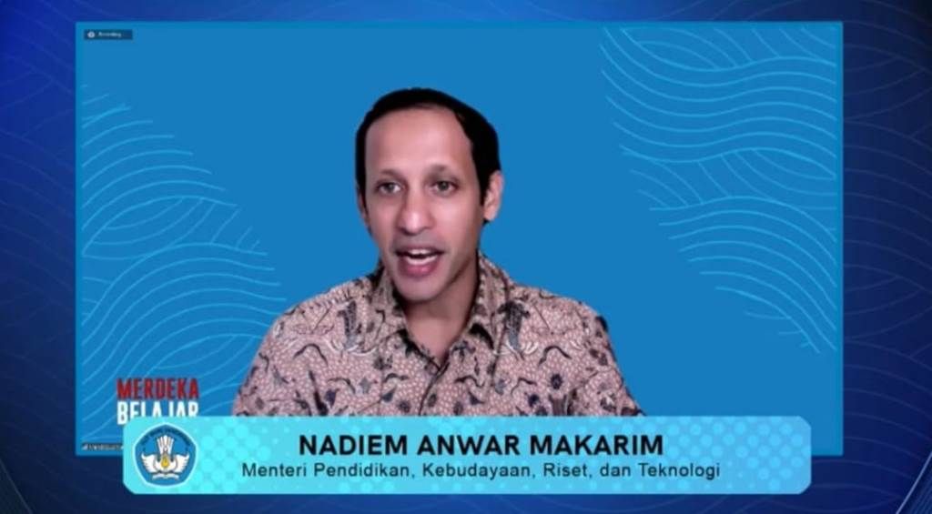 Mendikbud Ristek Nadiem Makarim.* Tambahan bantuan kuota data internet gratis pada Desember 2021 segera disalurkan oleh Kemendikbud Ristek.