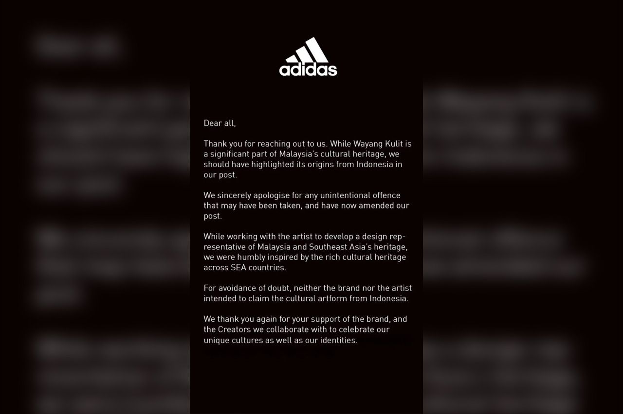 Tangkapan layar Instagram Story Adidas Singapura