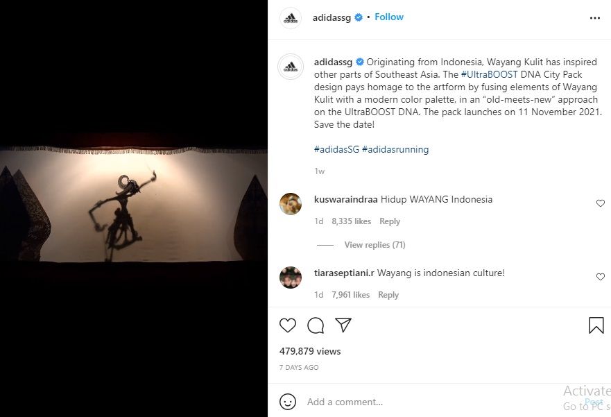 Adidas Singapura meminta maaf usai menyebut wayang kulit berasal dari Malaysia