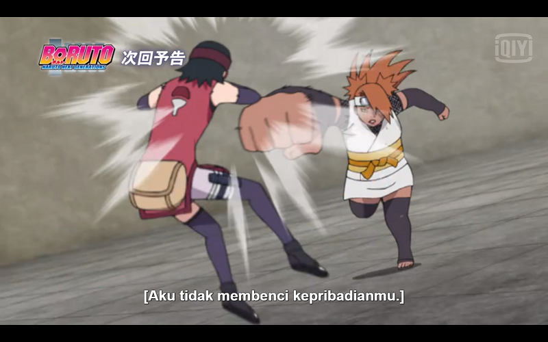 Spoiler dan Link Nonton Anime Boruto 225: Sarada vs ChouChou, Sebuah