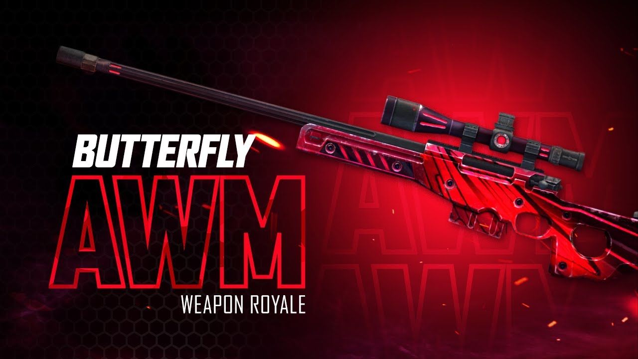 AWM Butterfly skin on FF Free FIre