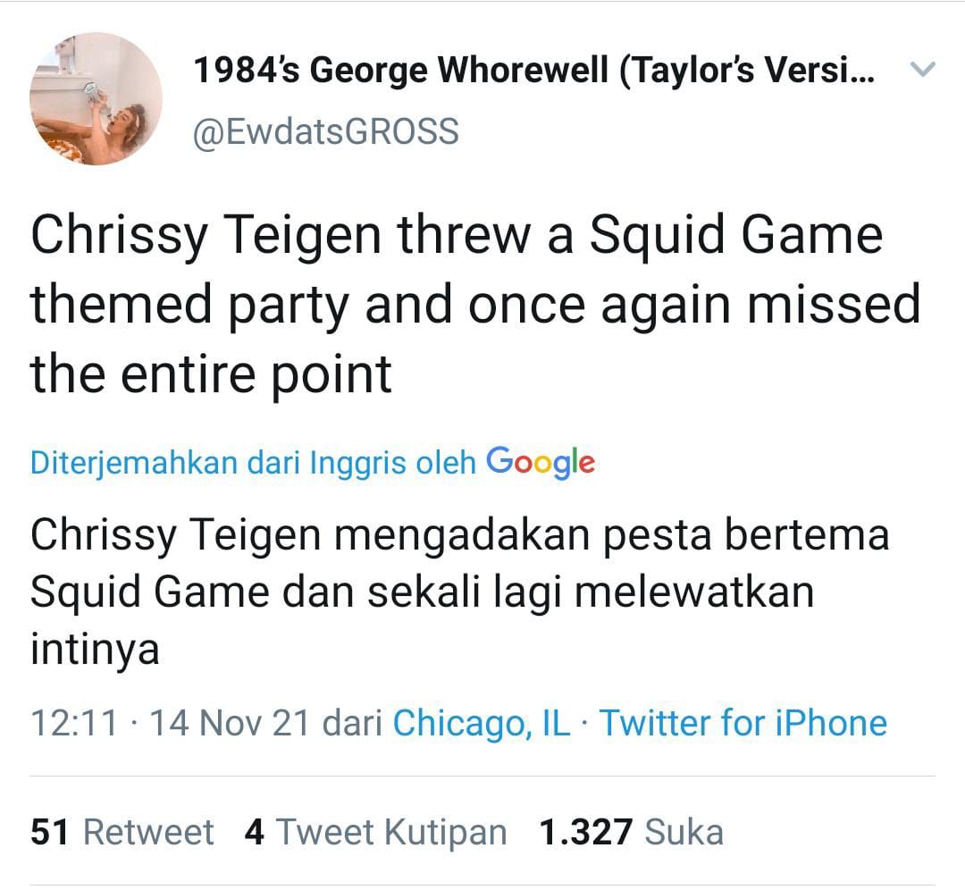 Respon atas pesta yang John Legend yang bernuansa Squid Game