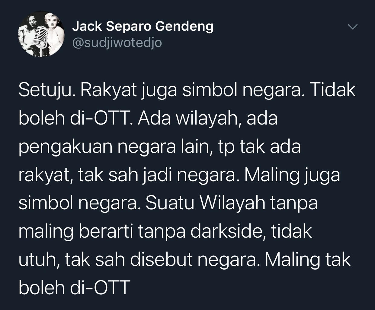 Arteria Dahlan sebut aparat penegak hukum, dari polisi hingga jaksa tak boleh kena OTT karena simbol negara, Sudjiwo Tedjo beri koemntar ini