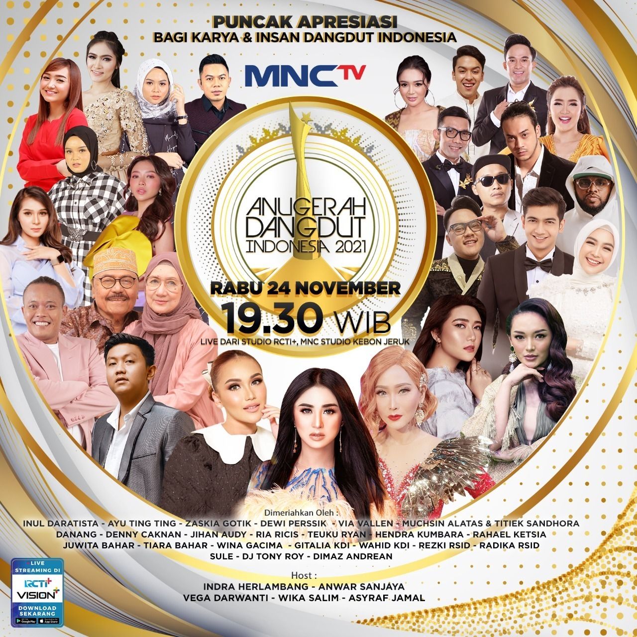 Berikut nominasi Anugerah Dangdut Indonesia ADI 2021