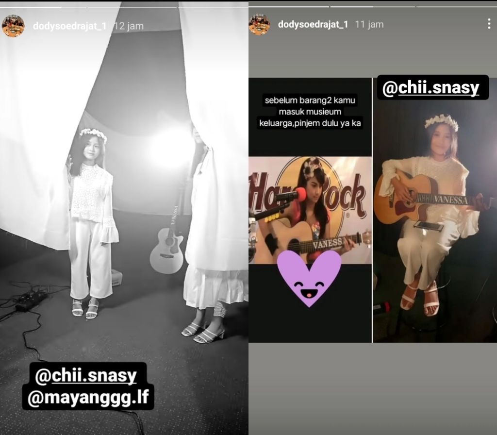 Tangkapan layar Instagram Story Doddy Sudrajat soal pinjam barang Vanessa Angel untuk pemotretan. 