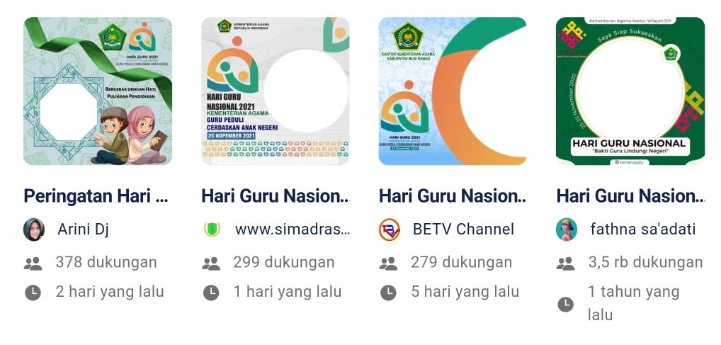 35 Link Twibbon Hari Guru Nasional 2021 Desain Terbaru Gambar Guru Dan ...