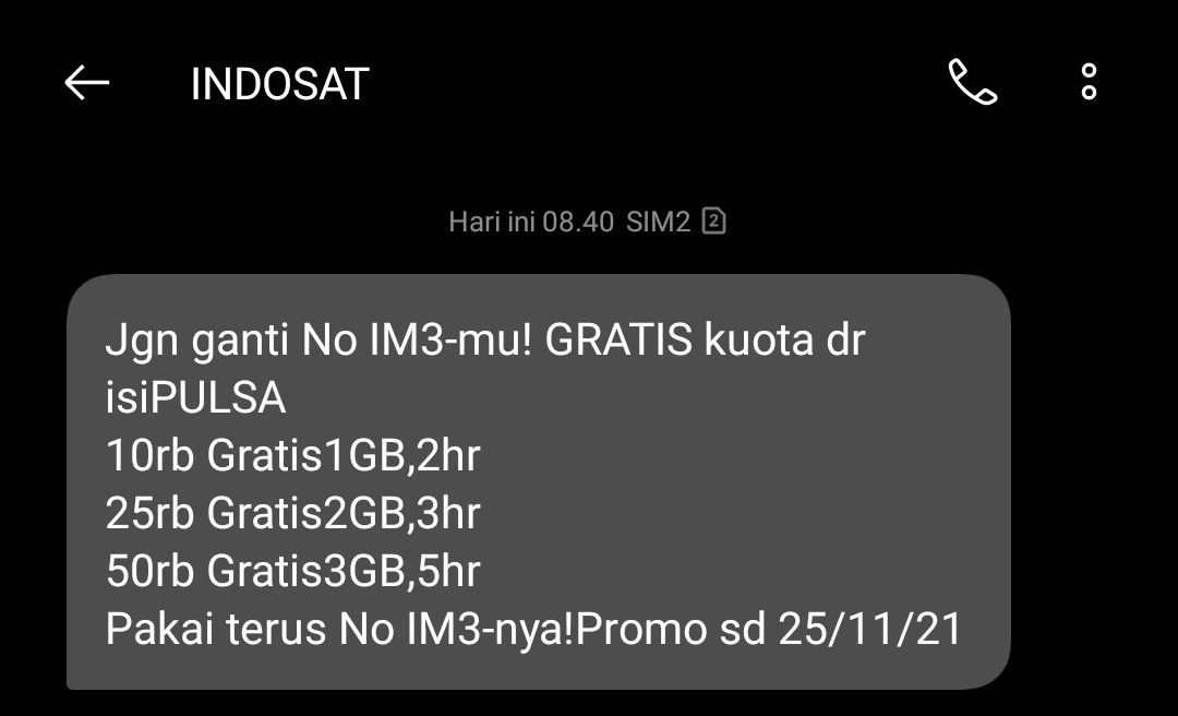 SMS broadcast Indosat Ooredoo