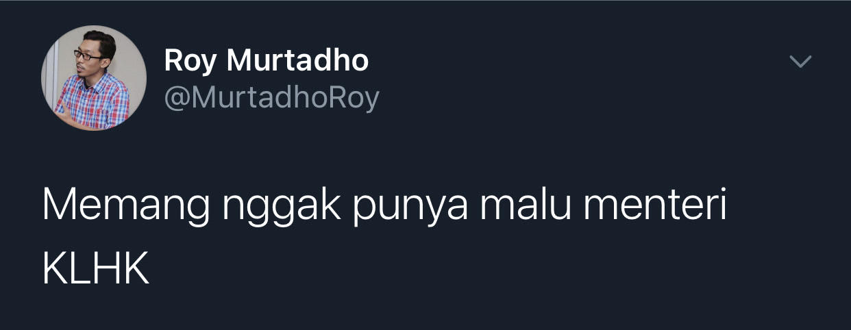 Cuitan Roy Murtadho soal Menteri LHK Siti Nurbaya ajak masyarakat tanam pohon 25 buah seumur hidup.