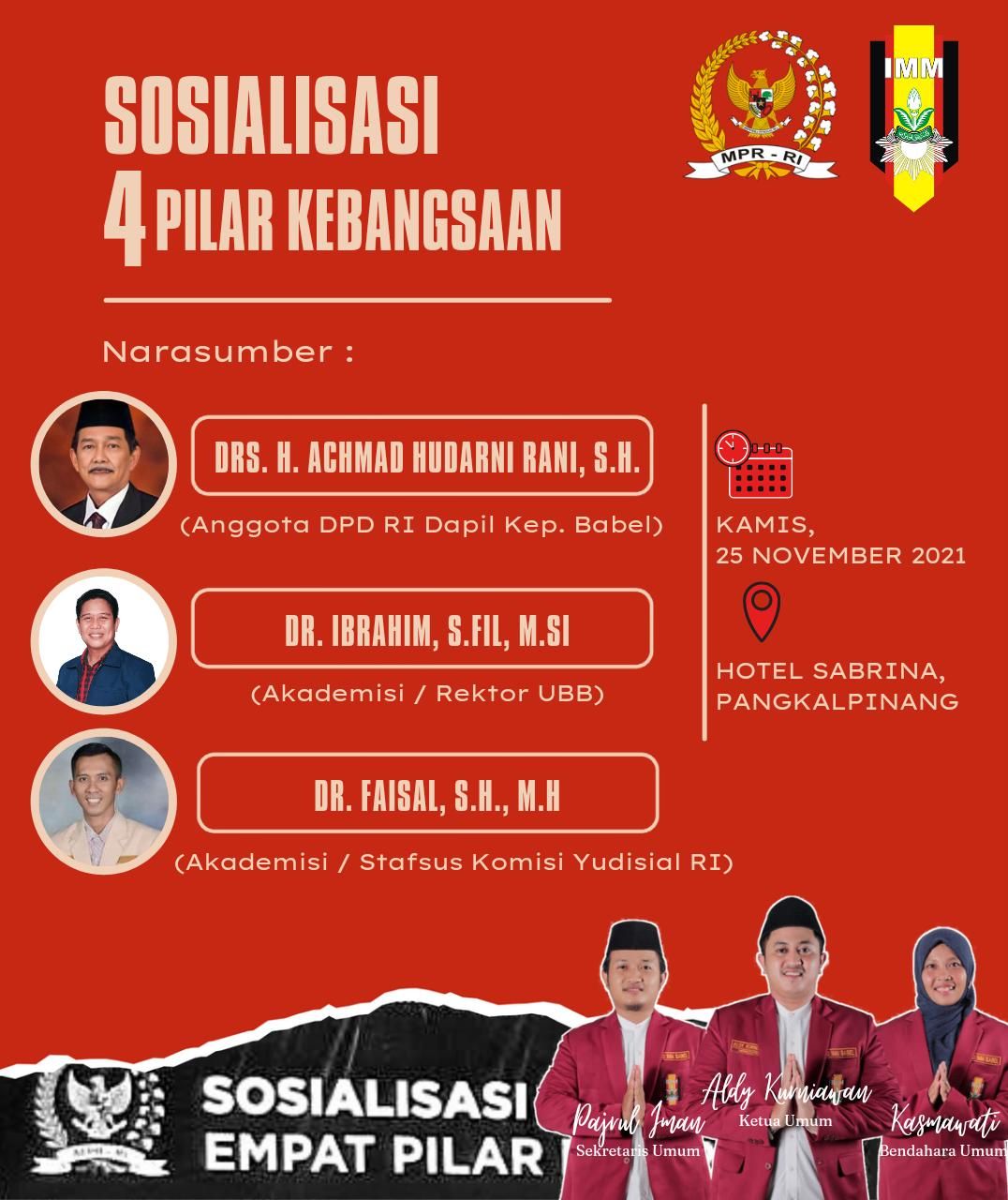 Poster Sosialisasi 4 Pilar Kebangsaan MPR RI. 