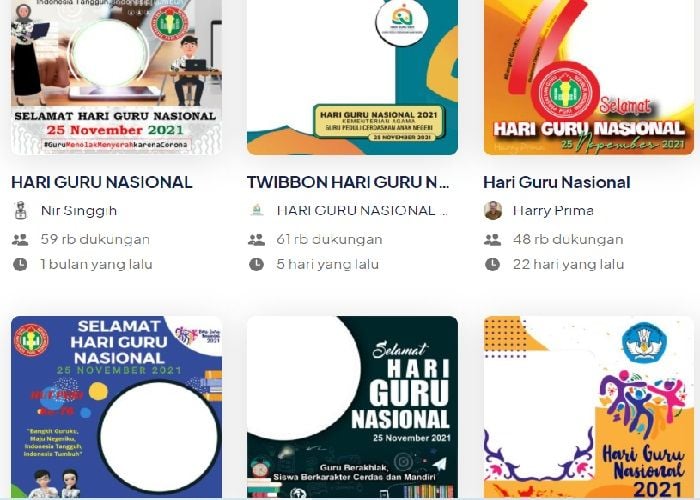 25 Link Twibbon Spesial Hari Guru Nasional 25 November 2021, Cocok ...