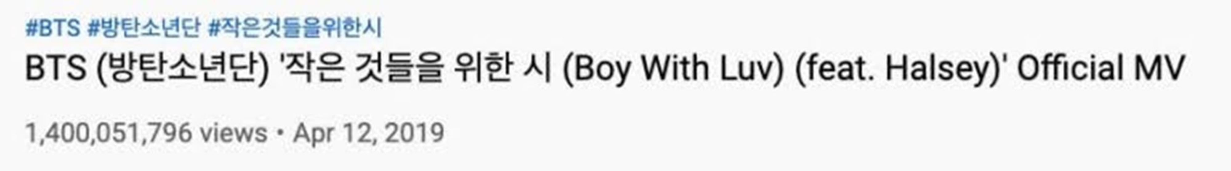Viewers MV Boy With Luv Milik BTS