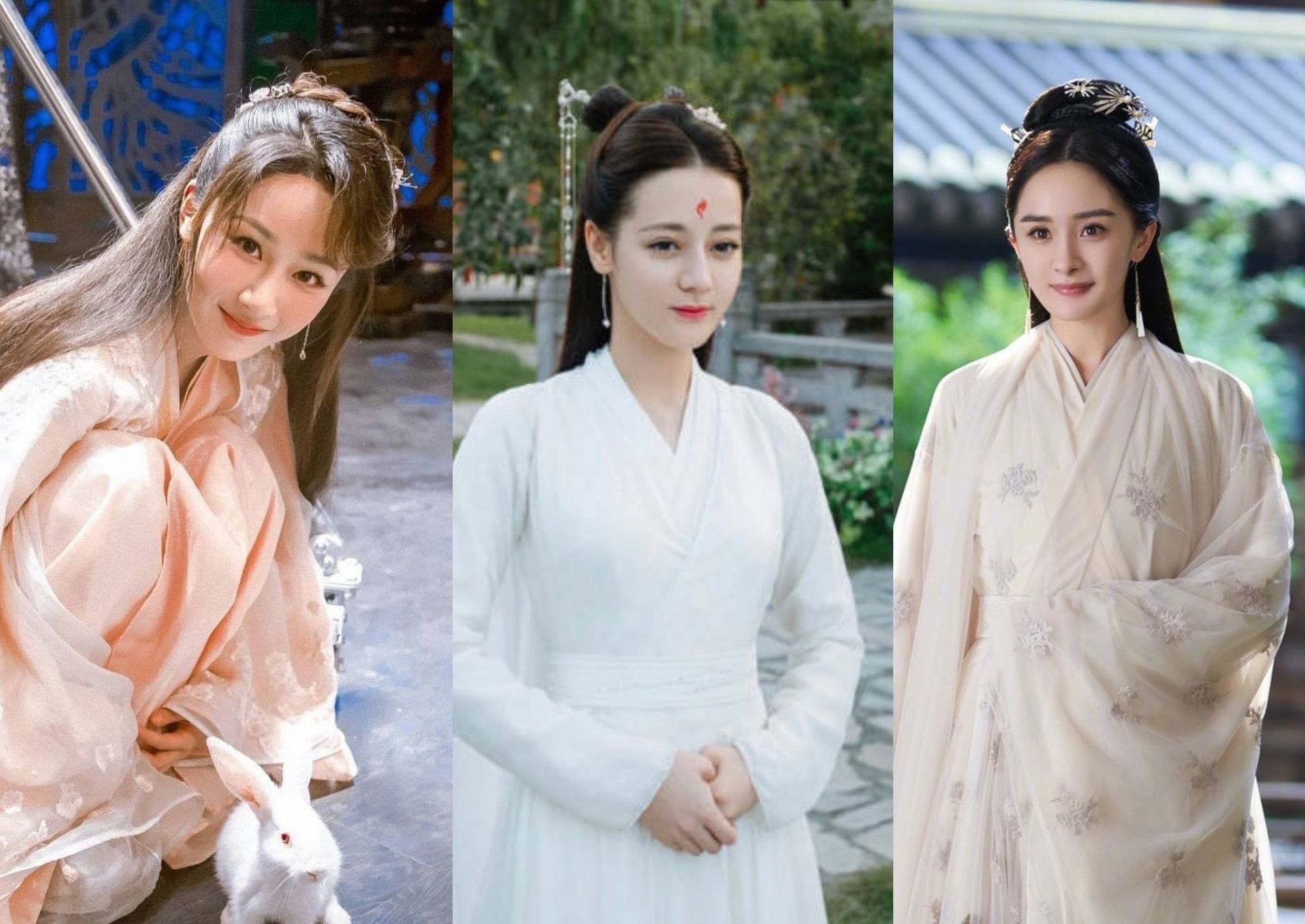 Kolase aktris China Yang Zi - Dilraba Dilmurat - Yang Mi dalam drama kostum...