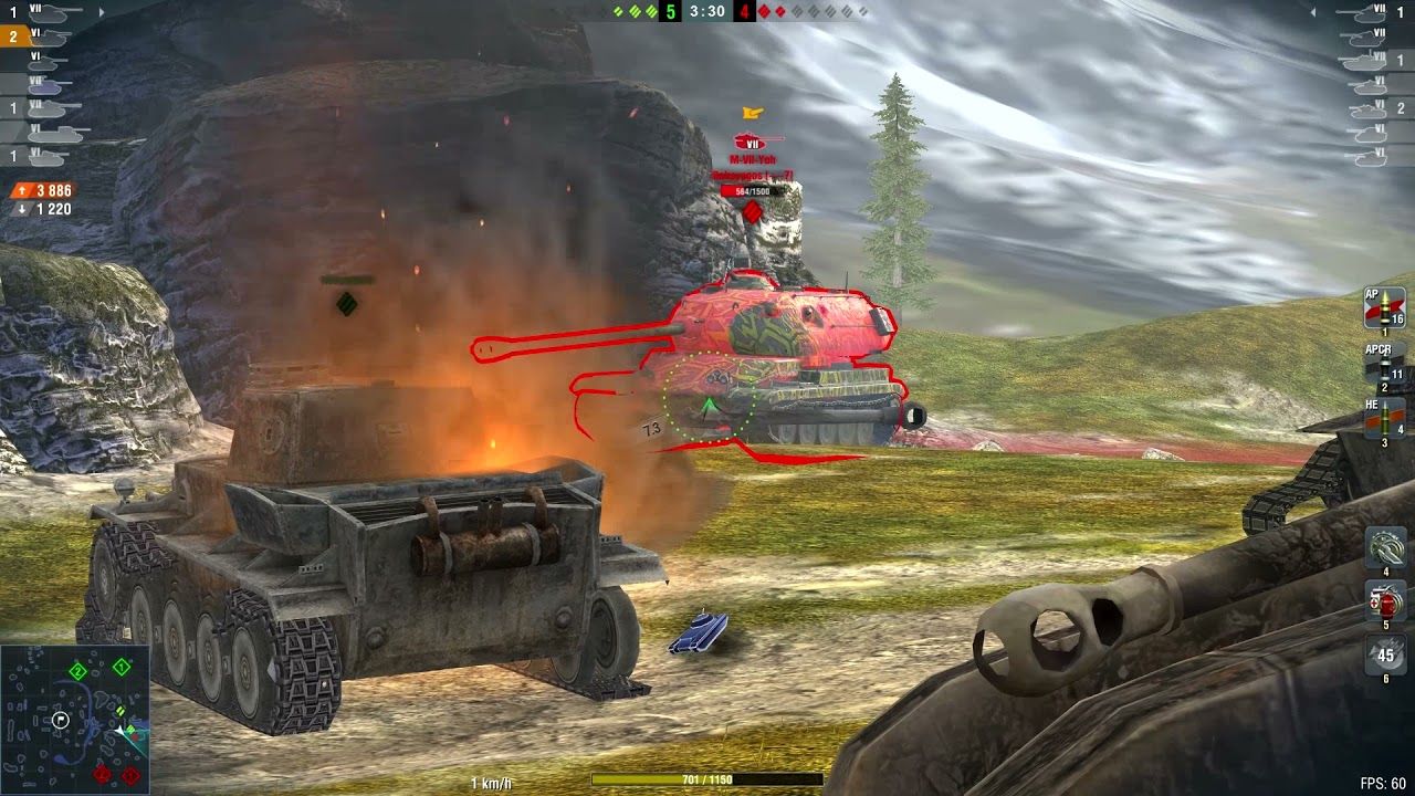 Potret Game tembak tembakan World of Tanks Blitz.