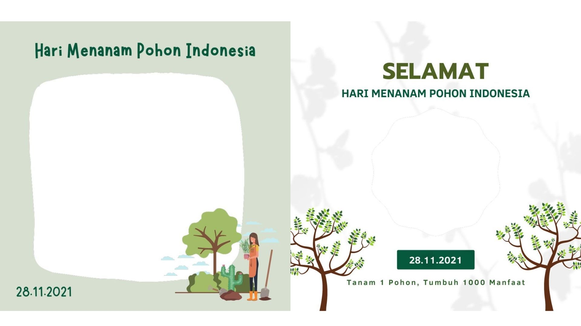 Kumpulan link Twibbon Hari Menanam Pohon Indonesia 28 November 2021. 