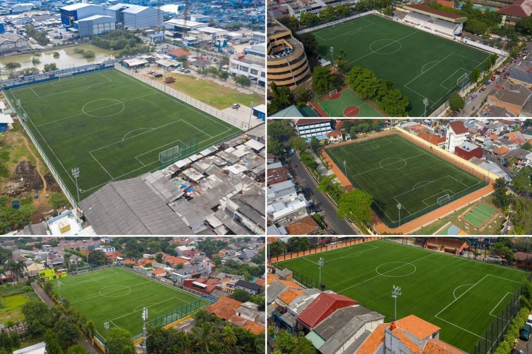 Anies Baswedan membangun lima lapangan standar FIFA di DKI Jakarta yang dapat digunakan oleh seluruh lapisan masyarakat.