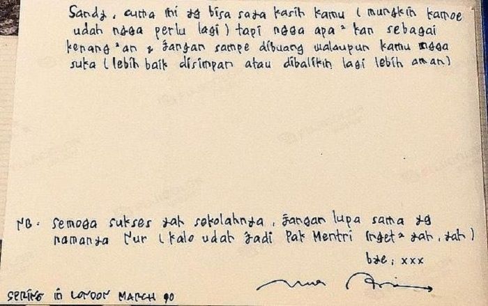 Surat Nur Asia kepada Sandiaga Uno 31 tahun lalu, dibongkar ke publik tepat di hari ulang tahun Mpok Nur.