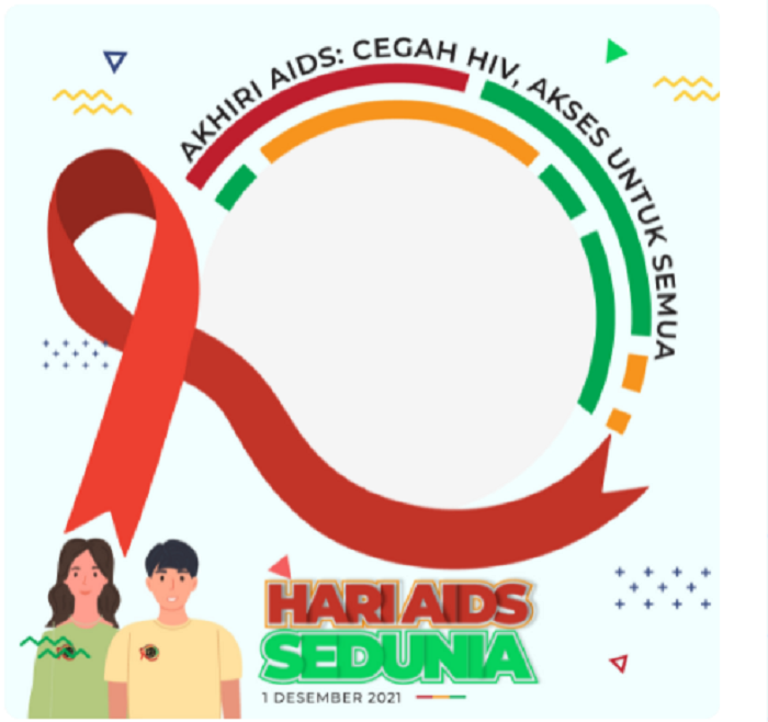 Twibbon Hari AIDS Sedunia 2021 Tema Peringatan World AIDS Day Tahun 2021.