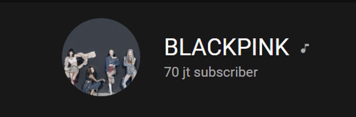 Jumlah subscriber YouTube BLACKPINK