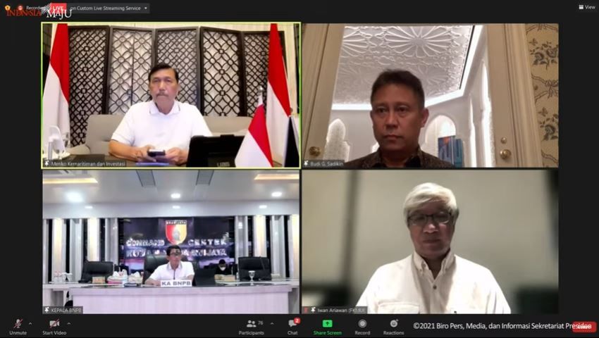 Konferensi Pers Respons Pemerintah Dalam Menghadapi Varian Omicron, 28 November 2021, melalui kanal YouTube Sekretariat Presiden.