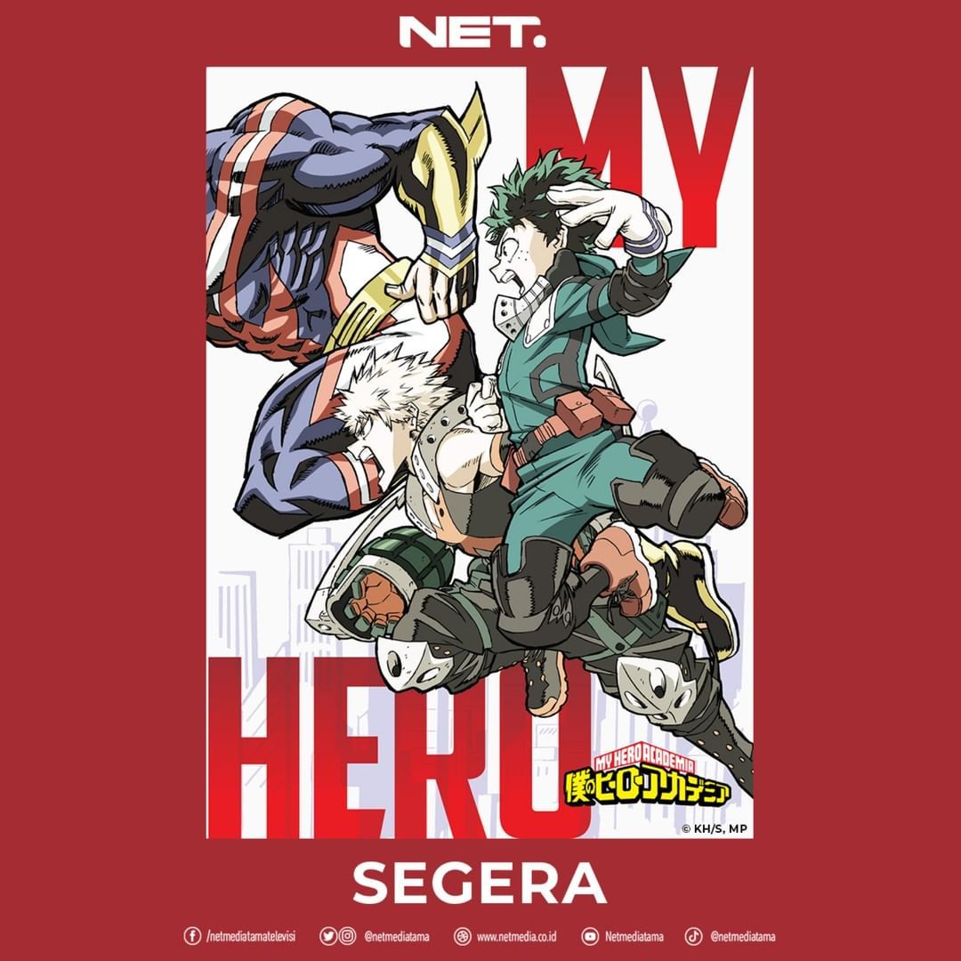 Poster serial anime "My Hero Academia" yang segera tayang di televisi Indonesia.