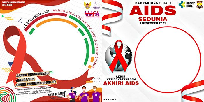 20 link Twibbon Hari AIDS Sedunia 2021, 1 Desember 2021.