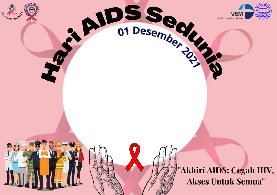 Kumpulan link Twibbon Hari AIDS Sedunia 2021 dengan desain bingkai foto menarik dan unik.