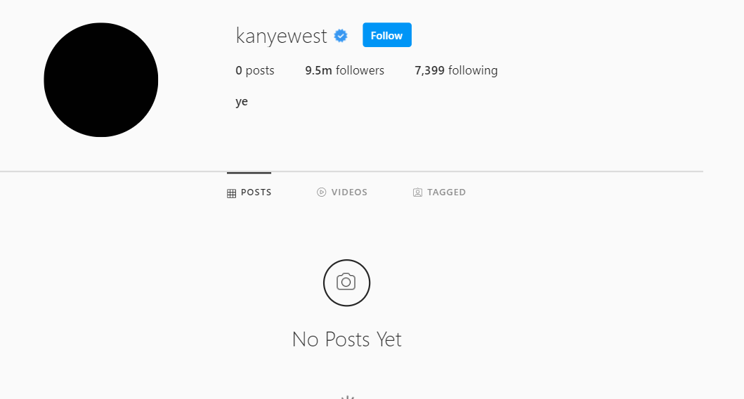 Tangkap Layar Instagram Kanye West.