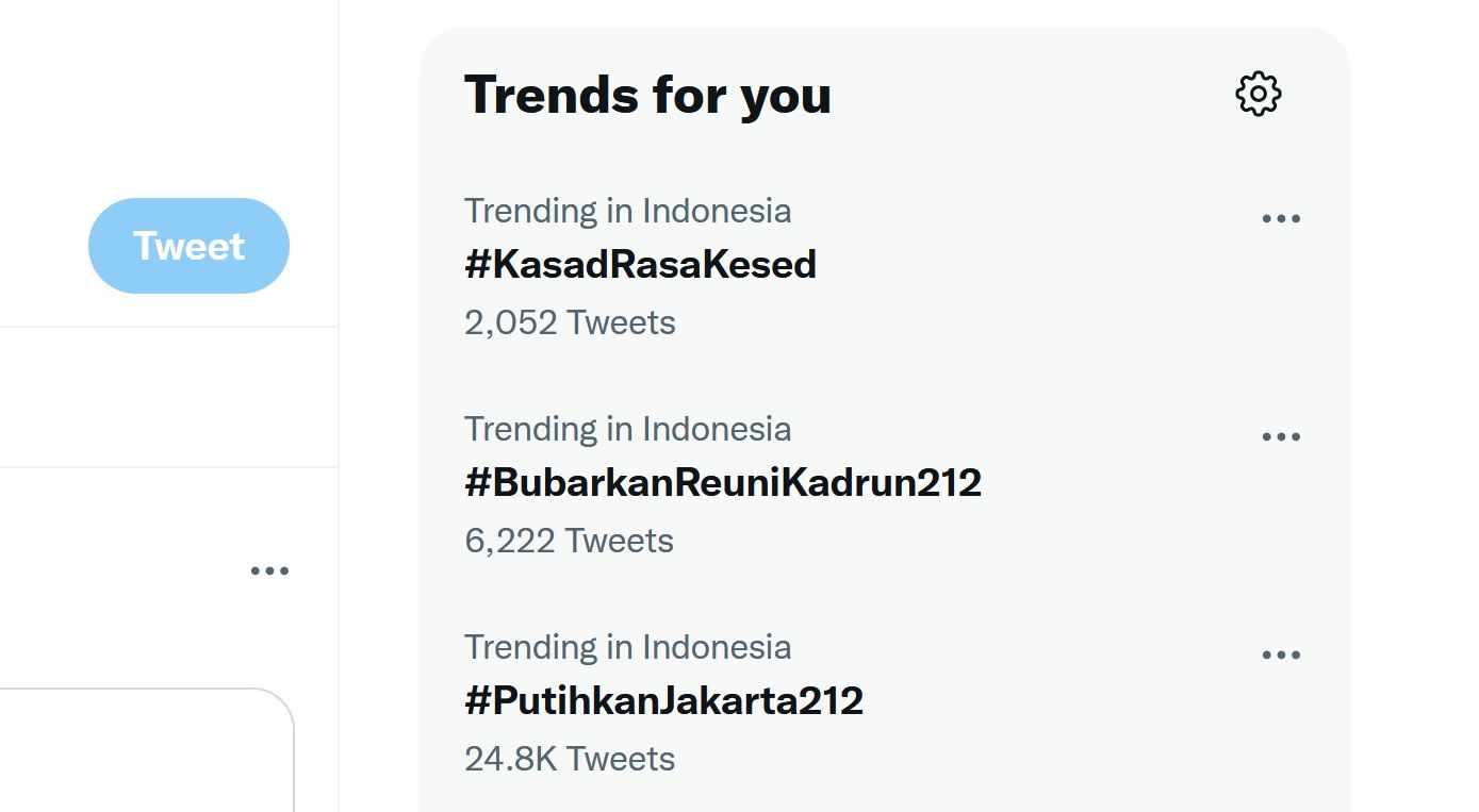 Tanda tagar KasadRasaKesed  menjadi trending topik di media sosial Twitter.