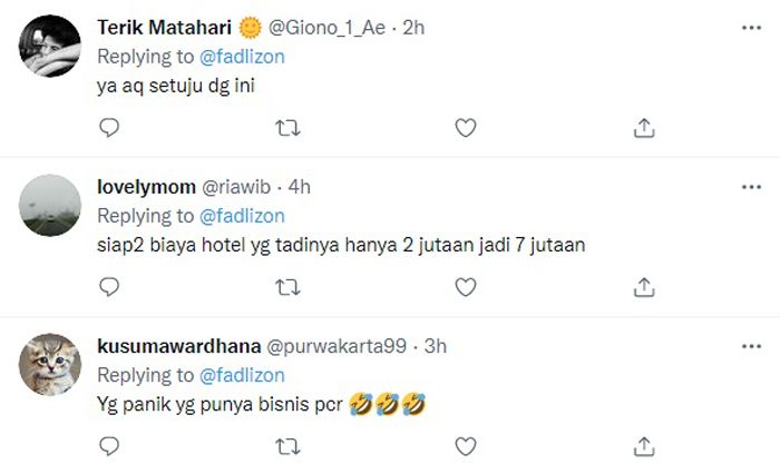 Netizen Tanggapi Kicauan Fadli Zon Terkait Rumor Masuknya Varian Omicron ke Indonesia
