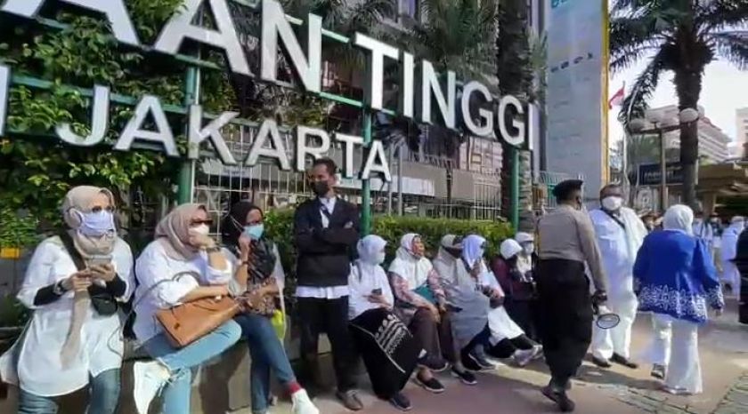 Beberapa peserta aksi 212 terpantau di sekitar Jakarta Pusat. (Foto: PMJ/Polri TV). 