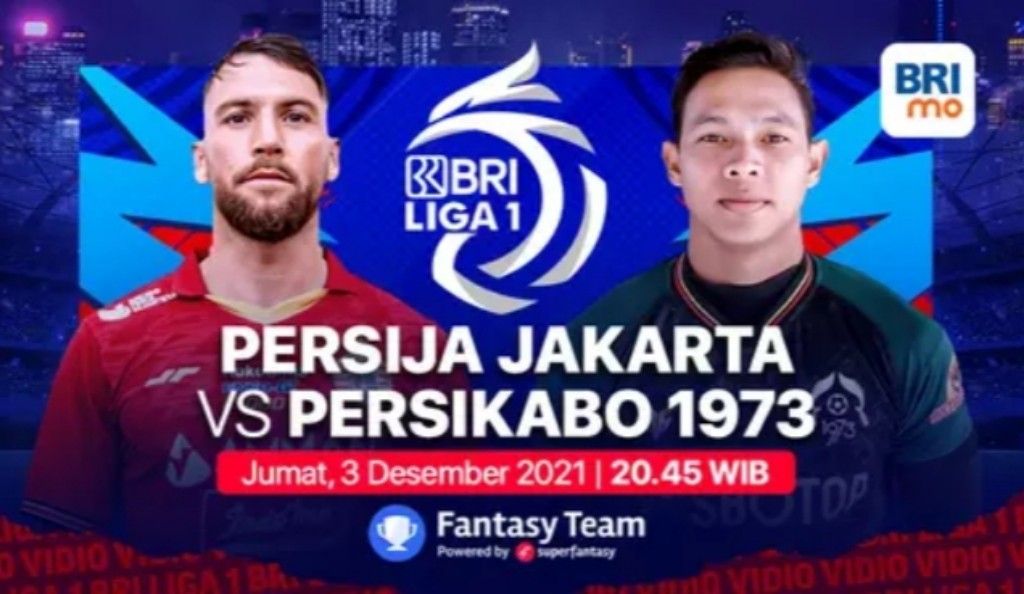 Klik link live streaming BRI Liga 1 Persija Jakarta vs Persikabo 1973 tayang langsung di Vidio.com