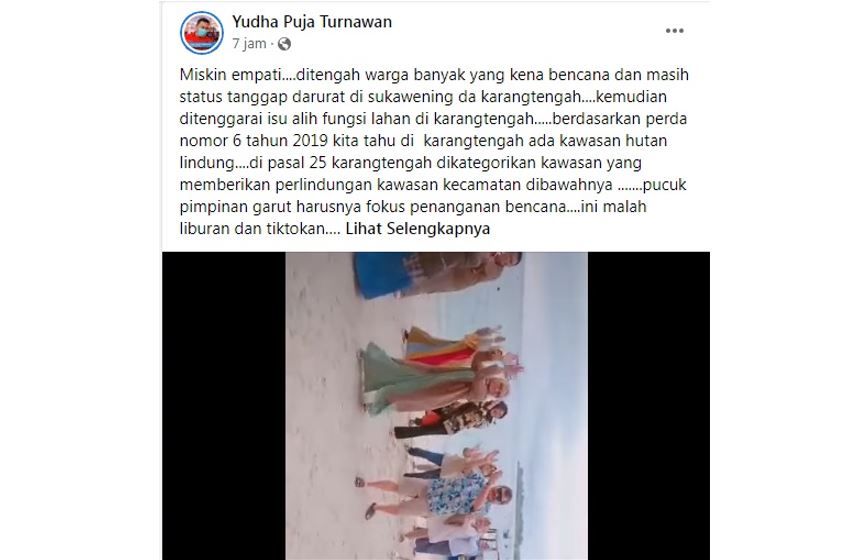 Kecaman dari anggota DPRD Garut soal aksi joget TikTok Bupati dan Pejabat di tengah bencana yang dirasakan warga.
