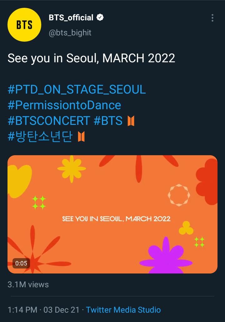 pengumuman konser di Seoul/Twitter.com @bts_bighit