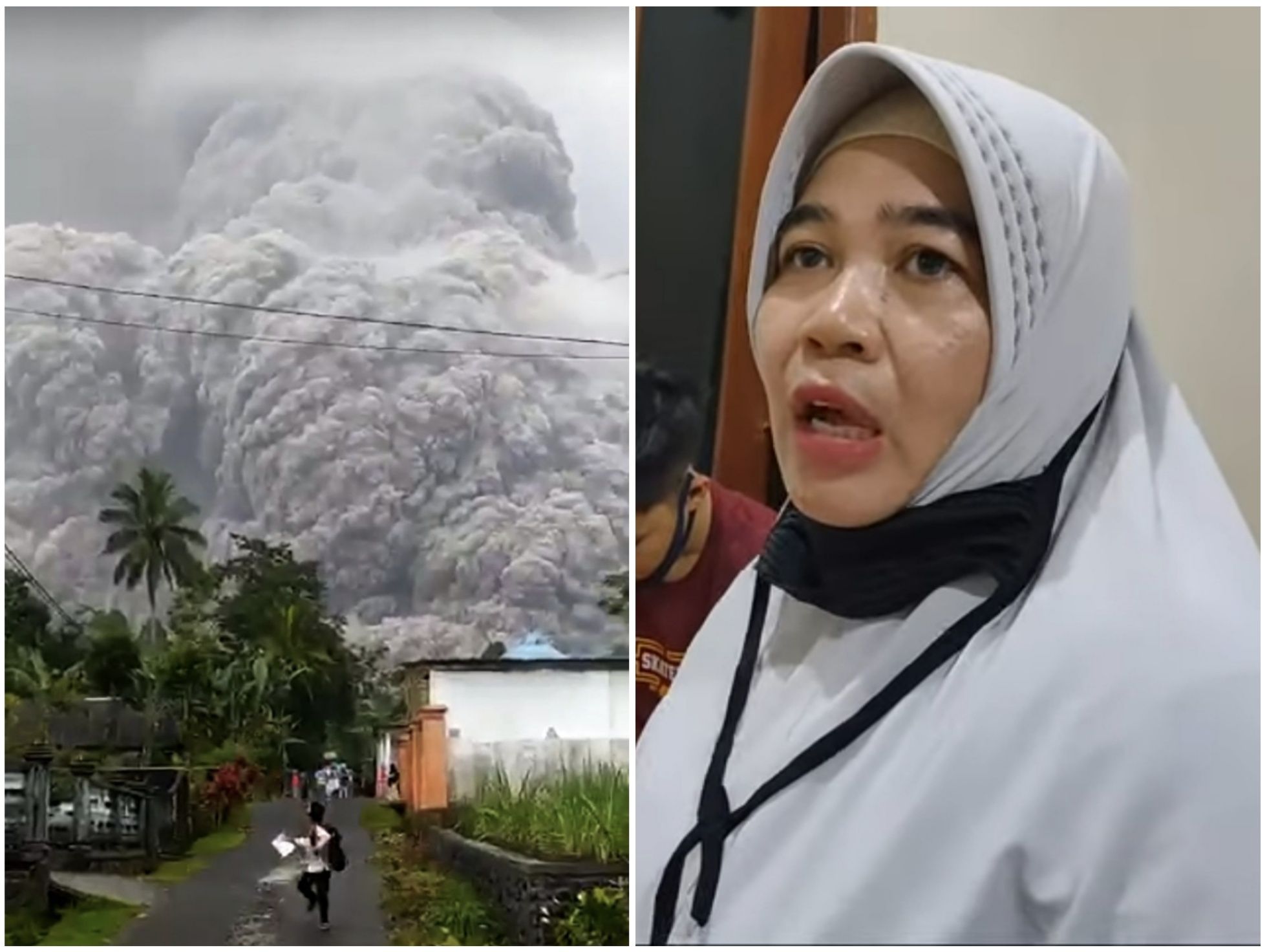 Kolase erupsi Gunung Semeru dan Ningsih Tinampi