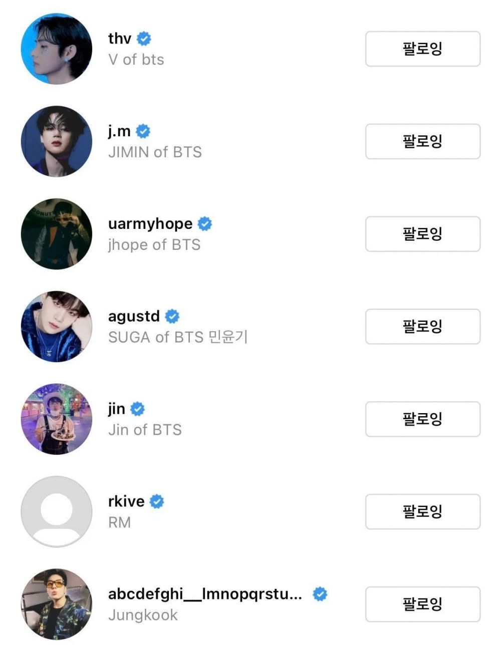 All of BTS’s Instagram accounts | Instagram