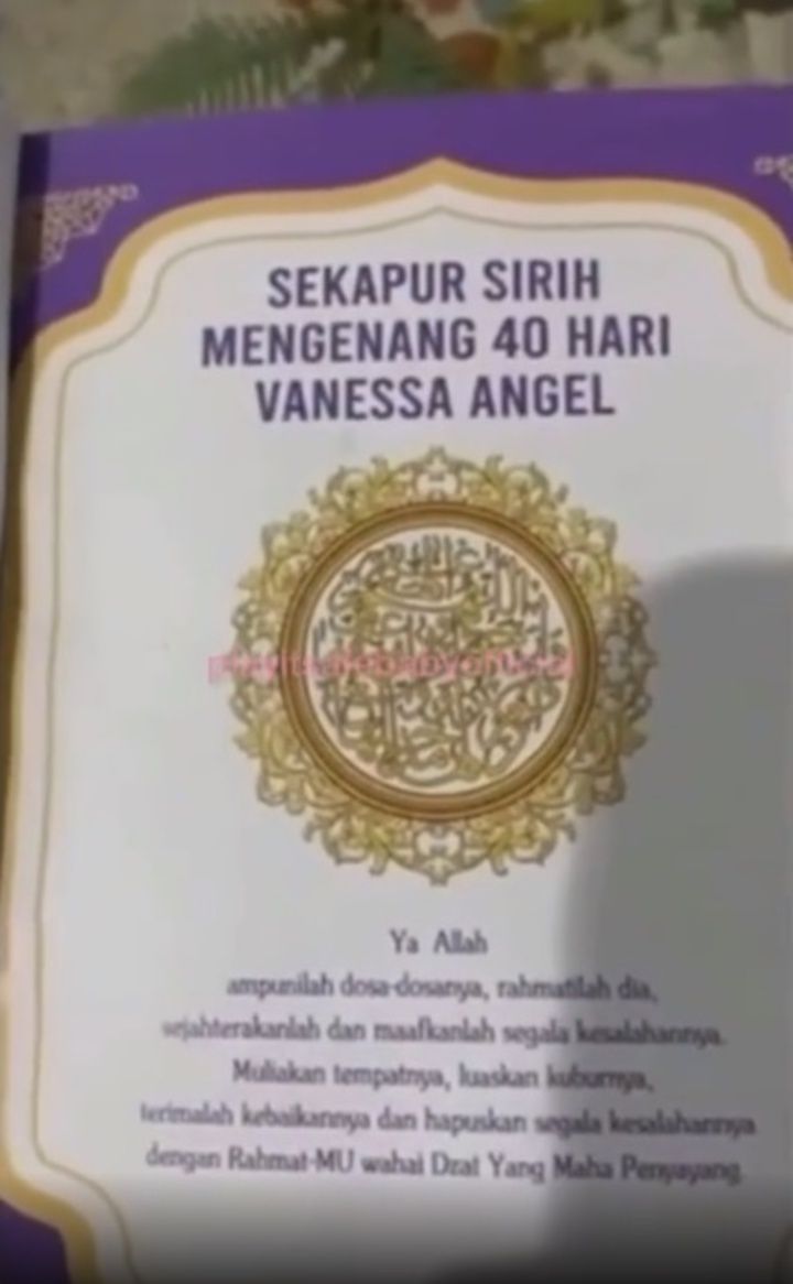Begini Tampilan Buku Yasin 40 Harian Vanessa Angel Milik Doddy Sudrajat, Tidak Ada Bibi Ardiansyah dan Nama Gala Berubah