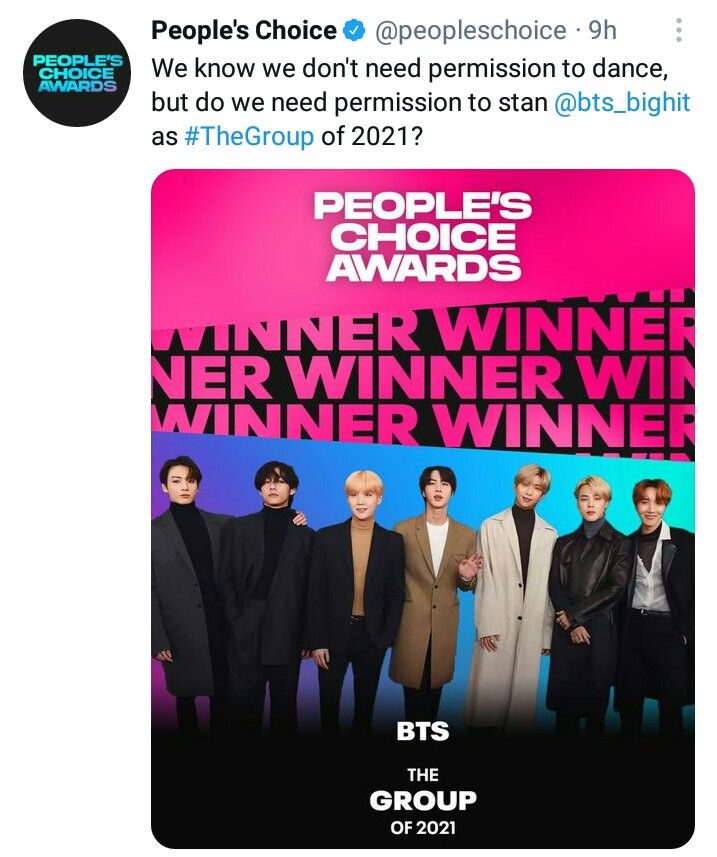 BTS The Group of 2021/Twitter.com/@peopleschoice