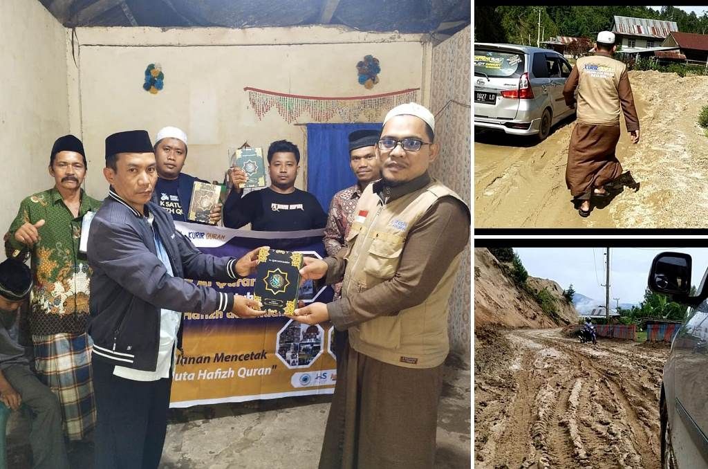 Kurir Al Quran ini bergerak membagikan mushaf ke berbagai pelosok di Indonesia